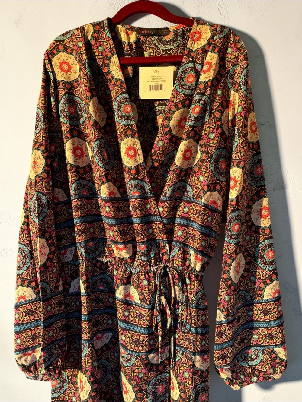Bohemian Floral Print Maxi Dress in Multicolor - Picture 3 of 3